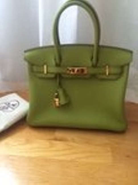 Hermes Birkin 30cm Gold Hardware Vert Anis Togo Satchel