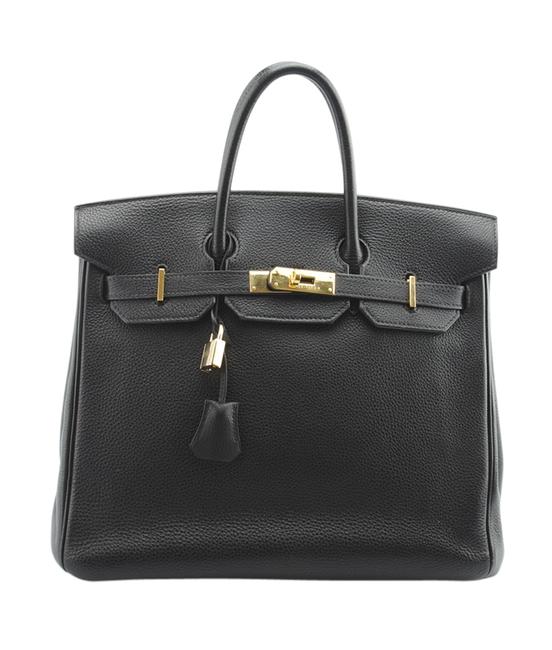 Hermes Birkin 32 145145 Black Leather Satchel