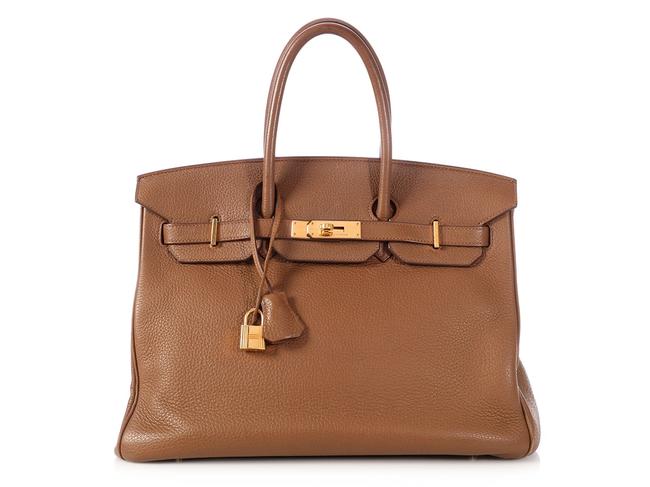 Hermes Birkin 35 Alezan Brown Togo Leather Satchel