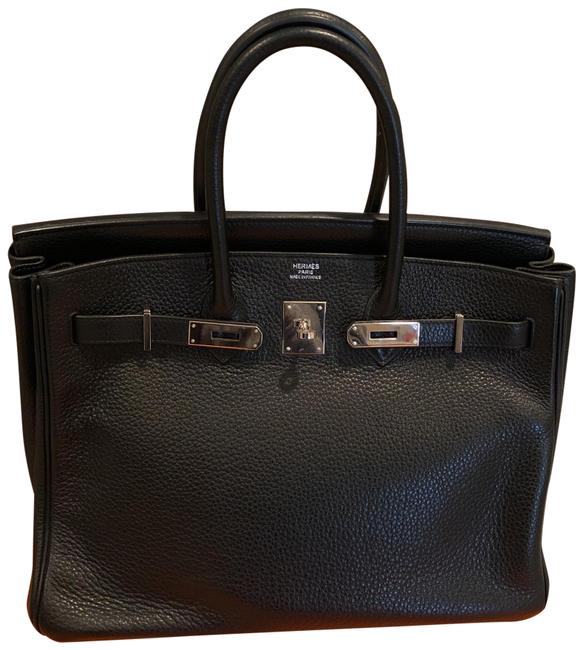 Hermes Birkin 35 Black Togo Leather Satchel