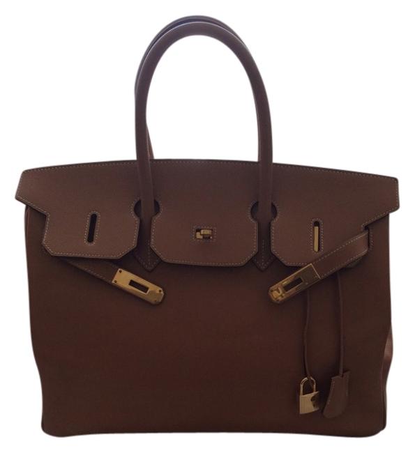 Hermes Birkin 35 Camel Leather Satchel