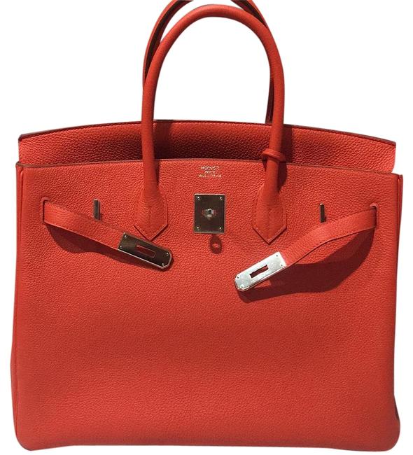 Hermes Birkin 35 Capucine Leather Satchel