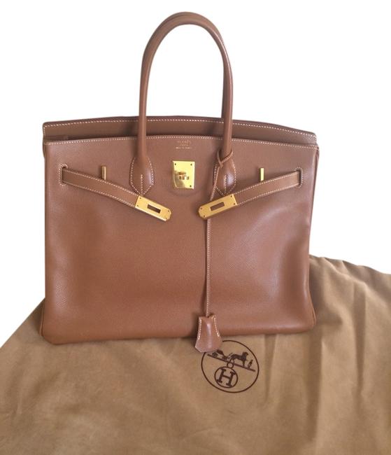 Hermes Birkin 35 Courchevel Rare Golden Brown Tote