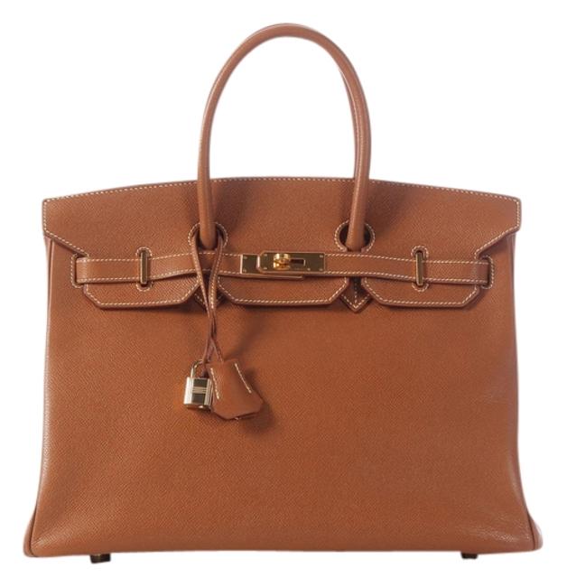 Hermes Birkin 35 Gold Epsom Satchel