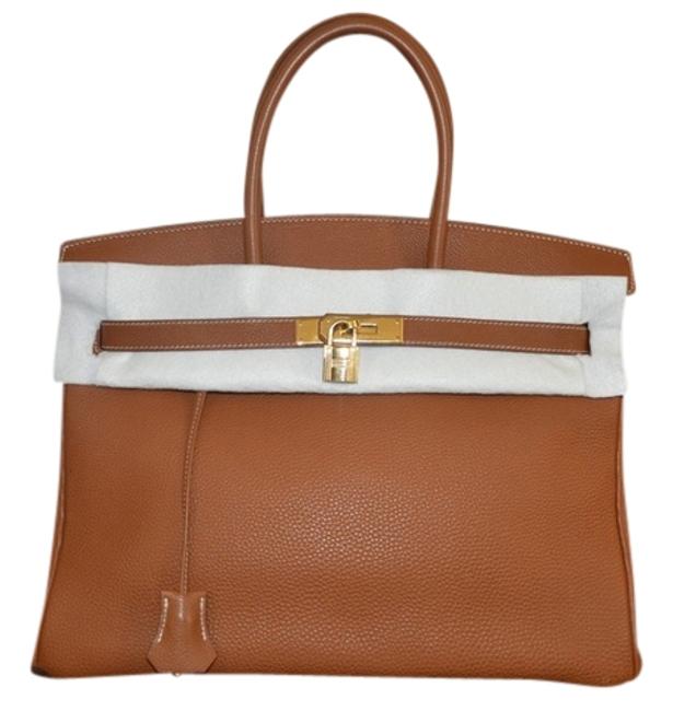 Hermes Birkin 35 Hw Gold Togo Leather Tote