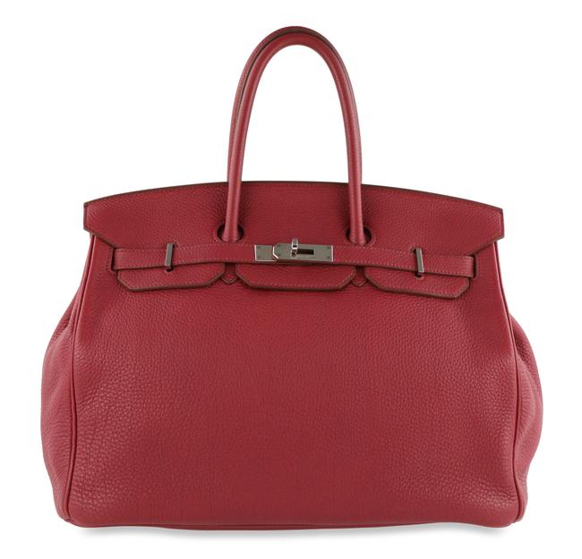 Hermes Birkin 35 Rubis Togo Red Leather Satchel