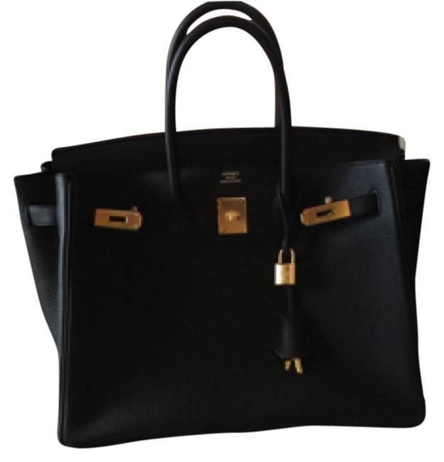Hermes Birkin W 35 W/Receipt New Black Togo Satchel