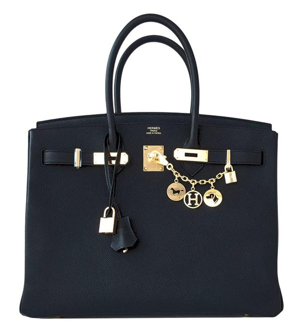 Hermes Birkin 35cm Gold Hardware Epsom Power Black Tote