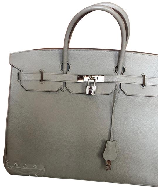 Hermes Birkin 40 80 Gris Perle Satchel