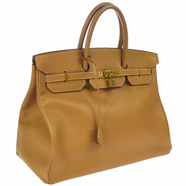 Hermes Birkin 40 Brown Tan Couchevel Leather Tote