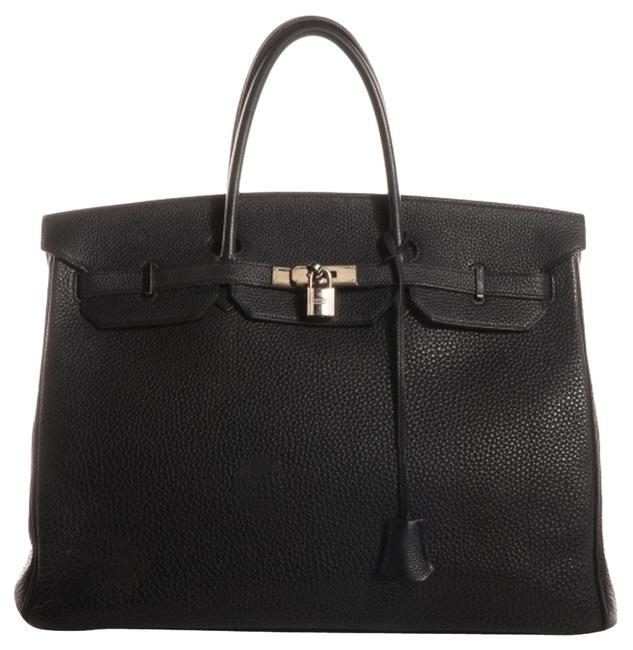 Hermes Birkin 40 Cm Togo Black Leather Tote