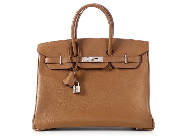 Hermes Birkin Alezan 35 Brown Epsom Leather Satchel