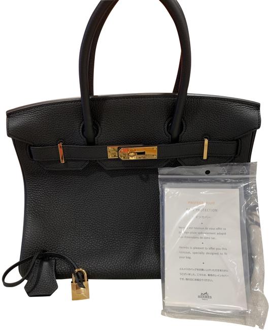 Hermes Birkin Black Nuit Togo Leather Shoulder Bag
