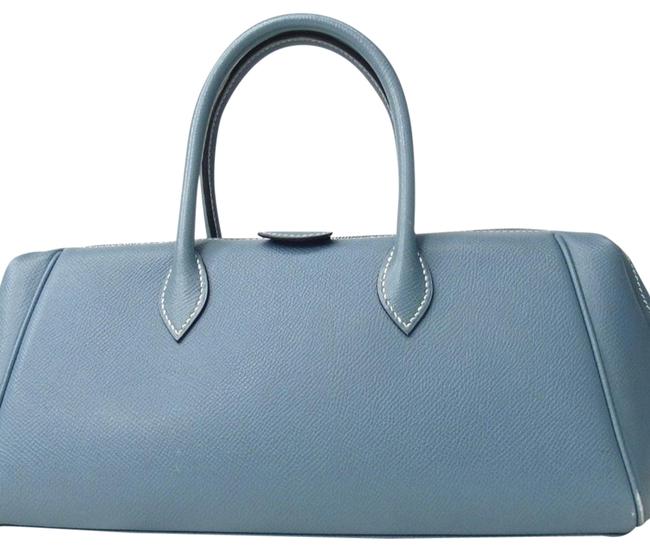 Hermes Paris bombay Pm Blue Jean Epsom Leather Satchel