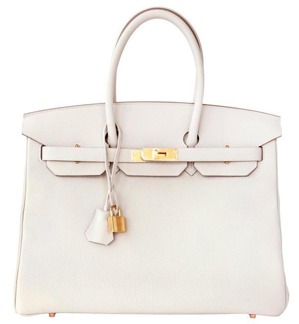 Hermes Birkin Chalk Togo Off White Natural Gold Hardware Craie Tote