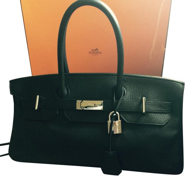 Hermes Birkin Clemence Black Leather Shoulder Bag