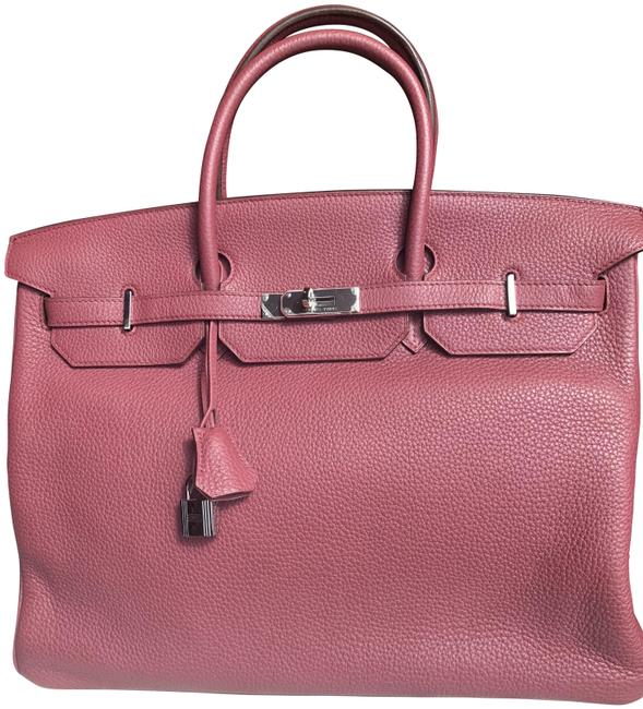 Hermes Birkin Clemence Rose Leather Satchel