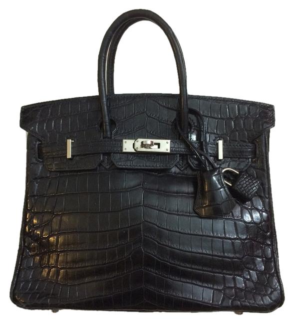 Hermes Birkin Cm Black Crocodile Leather Satchel