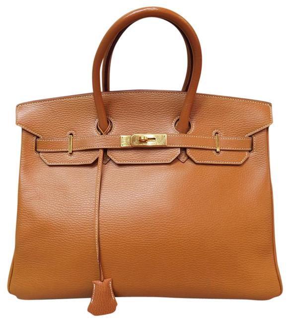 Hermes Bag Birkin Curry Leather 35 Potiron Togo Tote