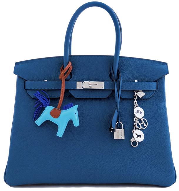 Hermes Birkin De Galice Togo 35cm Palladium Fabulous Blue Satchel
