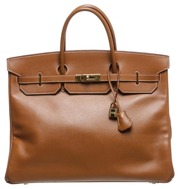 Hermes Birkin Epsom 40cm Handbag Ghw Gold Leather Satchel