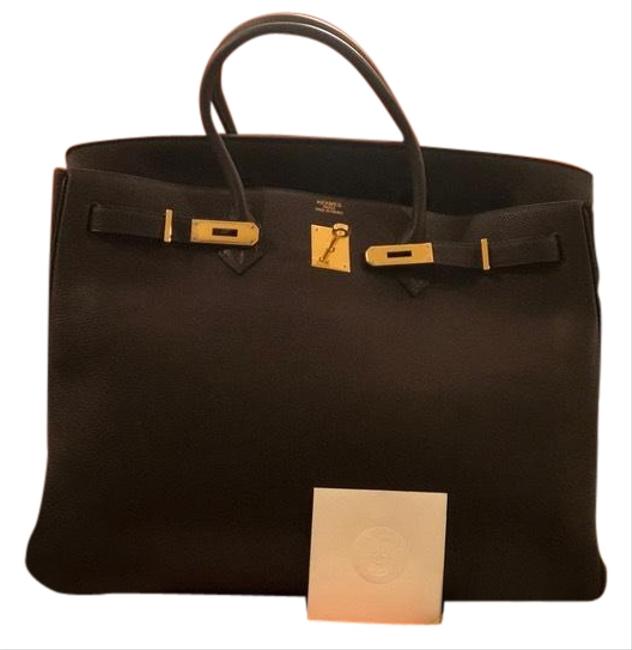 Hermes Birkin *exclusive* 40mm Dark Brown Leather Tote
