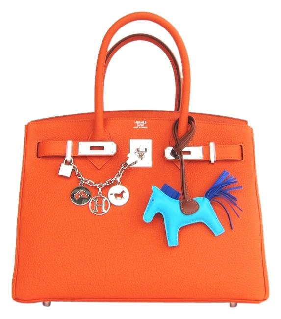 Hermes Birkin Feu Fire 30cm Phw Palladium Fresh &amp; Chic Orange Satchel