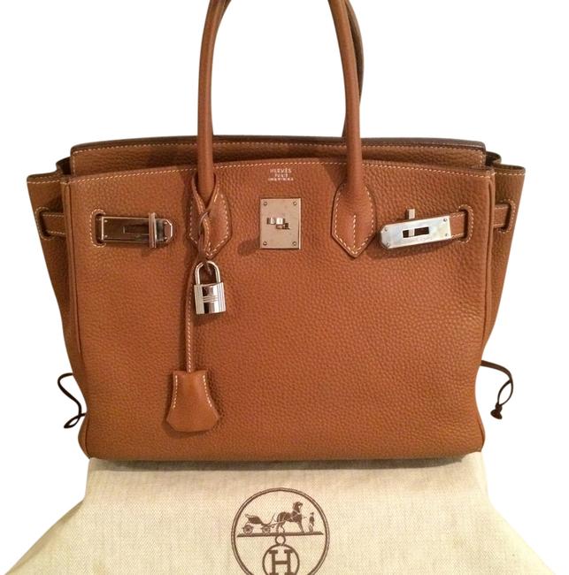 Hermes Birkin Gold Tan Togo Satchel