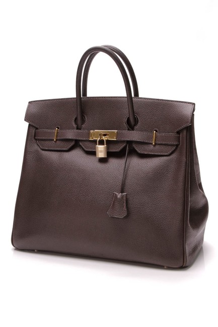 Hermes Birkin Hac 32cm Togo Brown Leather Satchel