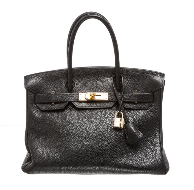 Hermes Birkin Leather 30 Cm Black Togo Satchel