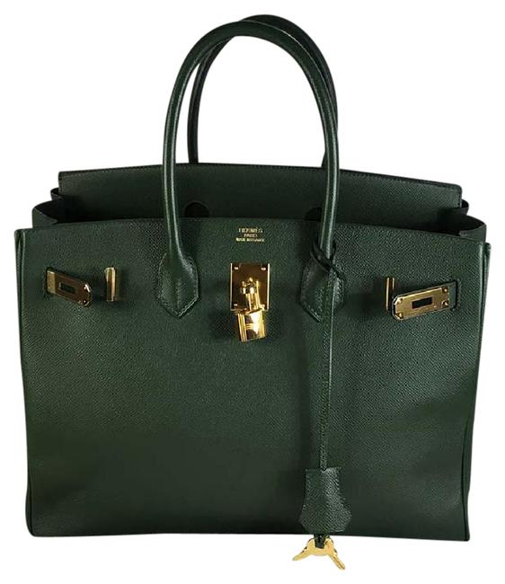 Hermes Birkin New 2016 35cm Vert Epsom Ghw Olive Green Leather Shoulder Bag