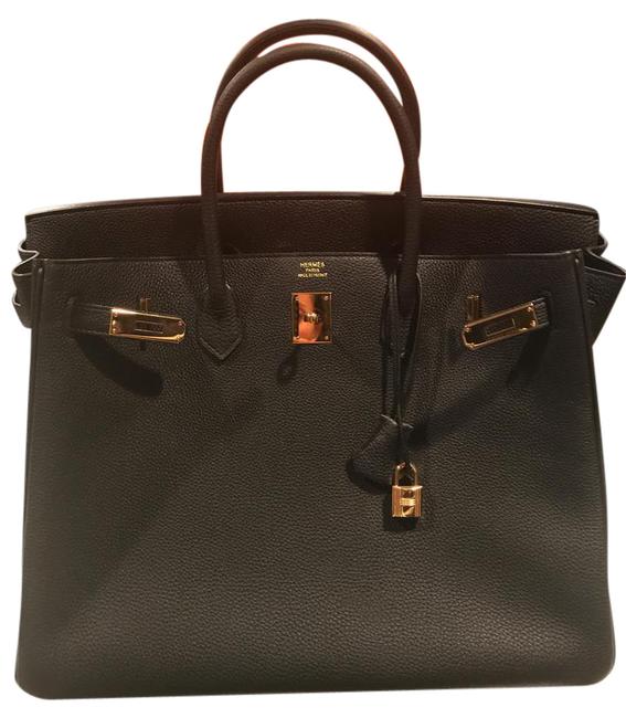Hermes Birkin New 40cm Gold Hardware Black Leather Tote