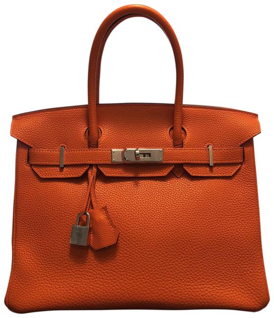 Hermes Birkin Orange/Palladium Hardware Togo Satchel
