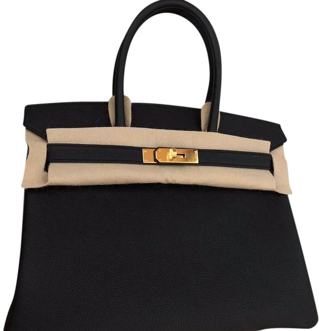 Hermes Birkin Size 30 Gold Hardwear Black Togo Leather Baguette