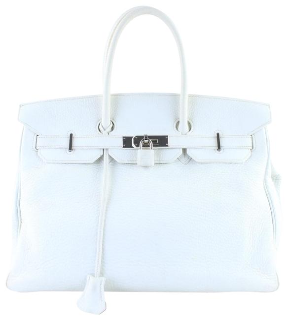 Hermes Birkin Taurillon 35 9hr0117 White Leather Satchel
