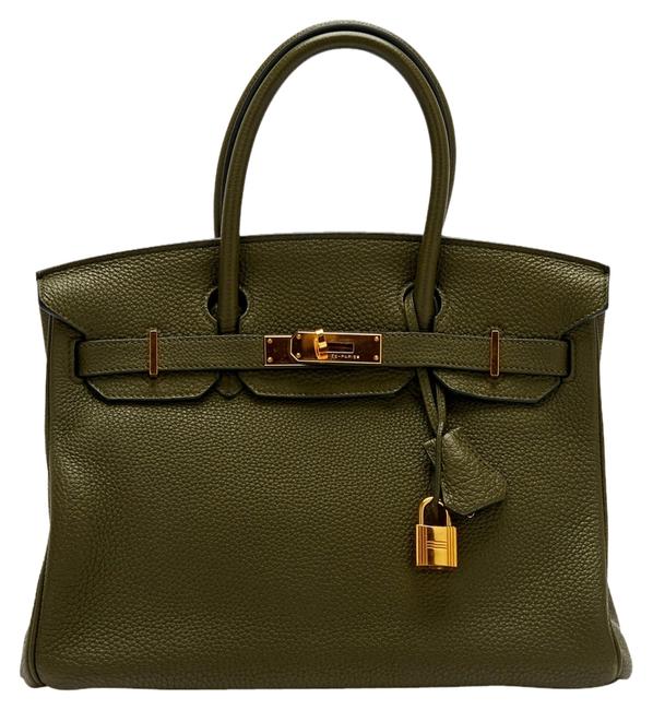 Hermes Birkin Togo 30 Vert Veronese Leather Shoulder Bag