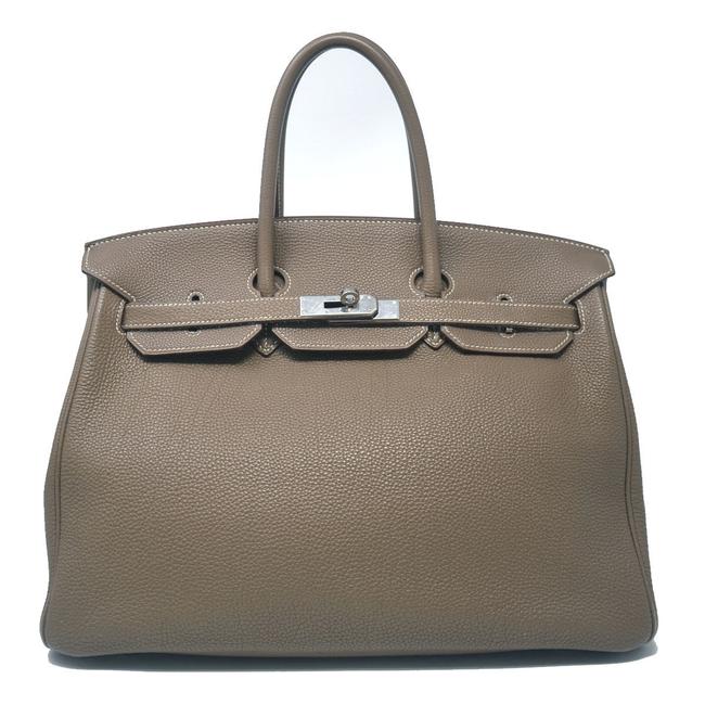 Hermes Birkin Togo 35 Taupe Leather Tote