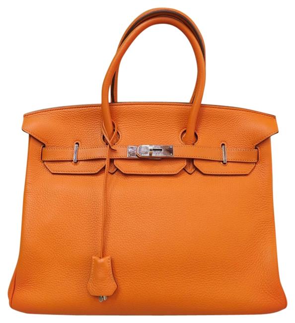 Hermes Birkin Togo Leather 35 Darkorange Calfskin Tote