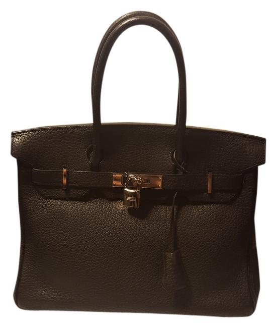Hermes Black Togo Bull Leather Tote