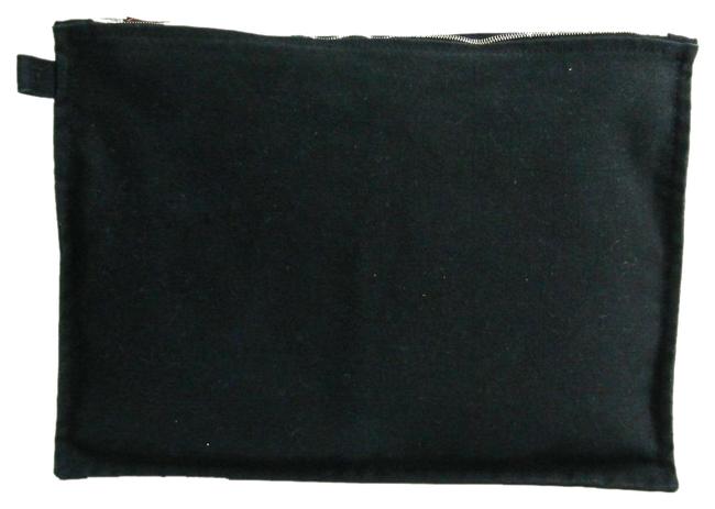 Hermes Bora Bora Gm Women's Pouch Black Cotton Canvas Clutch
