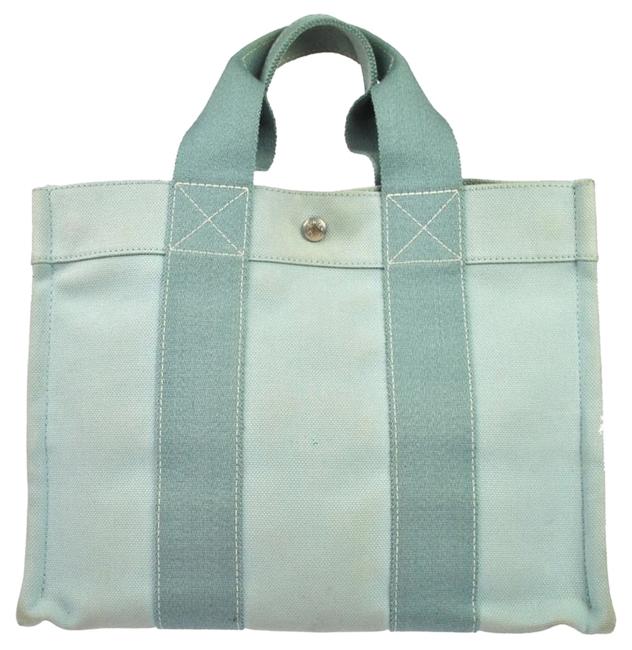 Hermes Bora Bora Light Mint Blue Tote