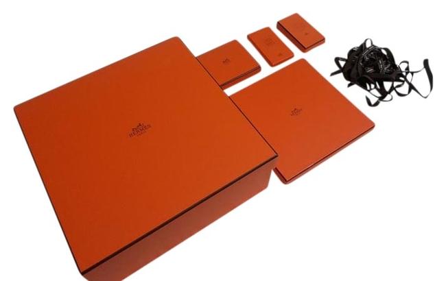 Hermes Boxes and Ribbons Orange Shoulder Bag