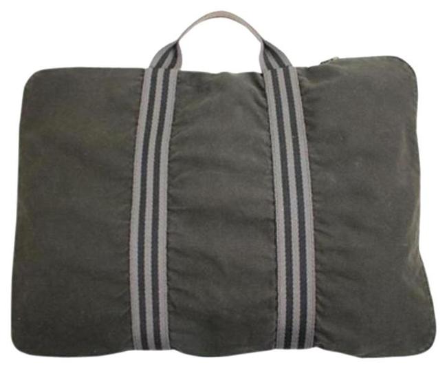 Hermes Briefcase Tote Herlm8 Dark Grey/Light Grey Laptop Bag