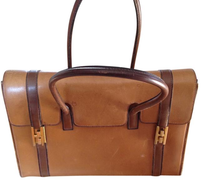 Hermes Brown Leather Satchel