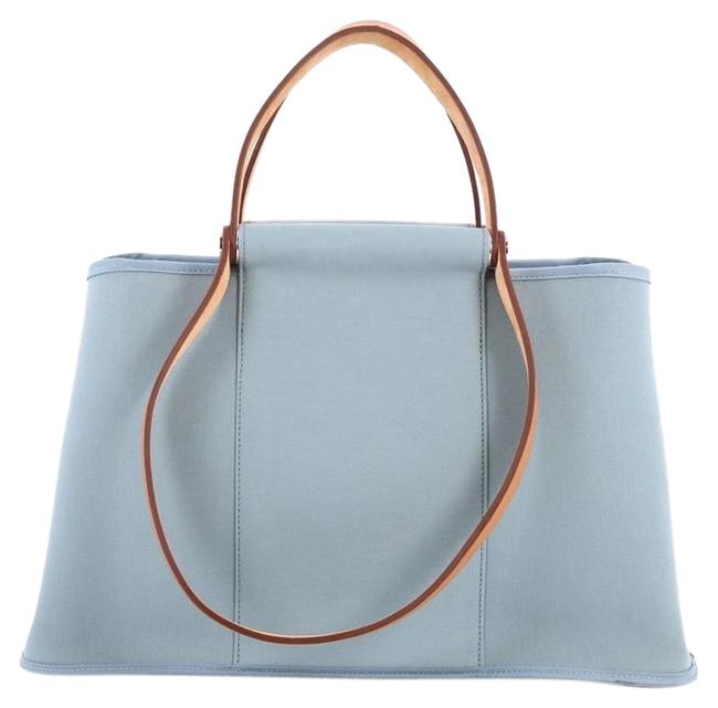Hermes Cabag Elan Toile and Leather 39 Tote