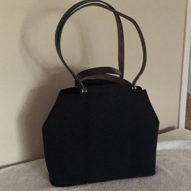 Hermes Cabag Noir Pm Black Canvas / Leather Tote