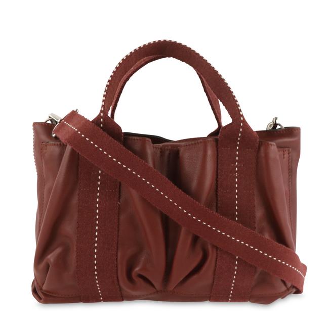 Hermes Caravan Horizontal Pm Red Leather Tote