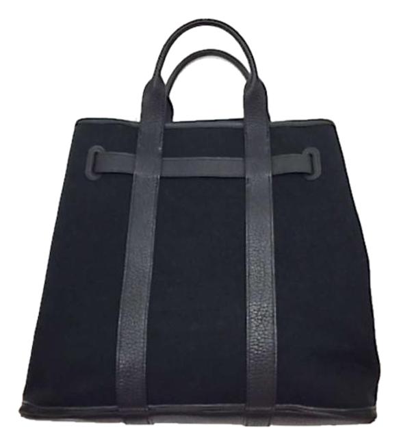 Hermes Bag Ceinture Black Canvas and Leather Tote
