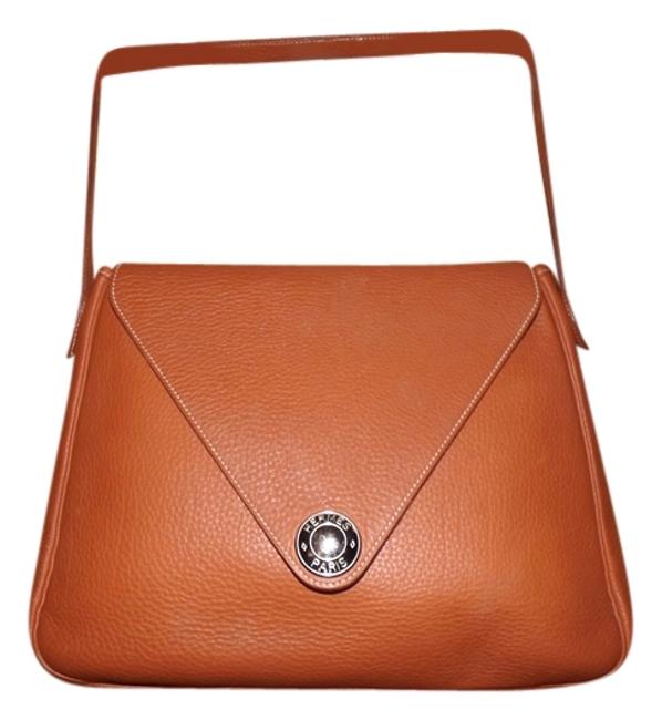 Hermes Christine &amp; Orange Dustbag Rich Brown Yummy Leather Shoulder Bag