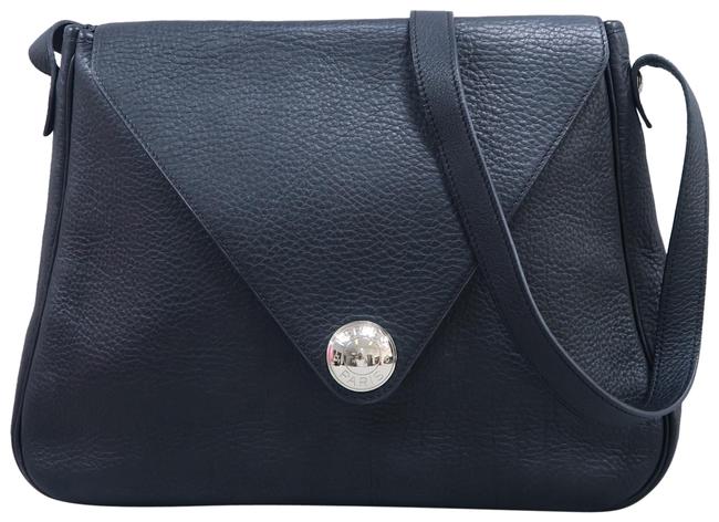 Hermes Christine Envelope Black Buffalo Leather Hobo Bag